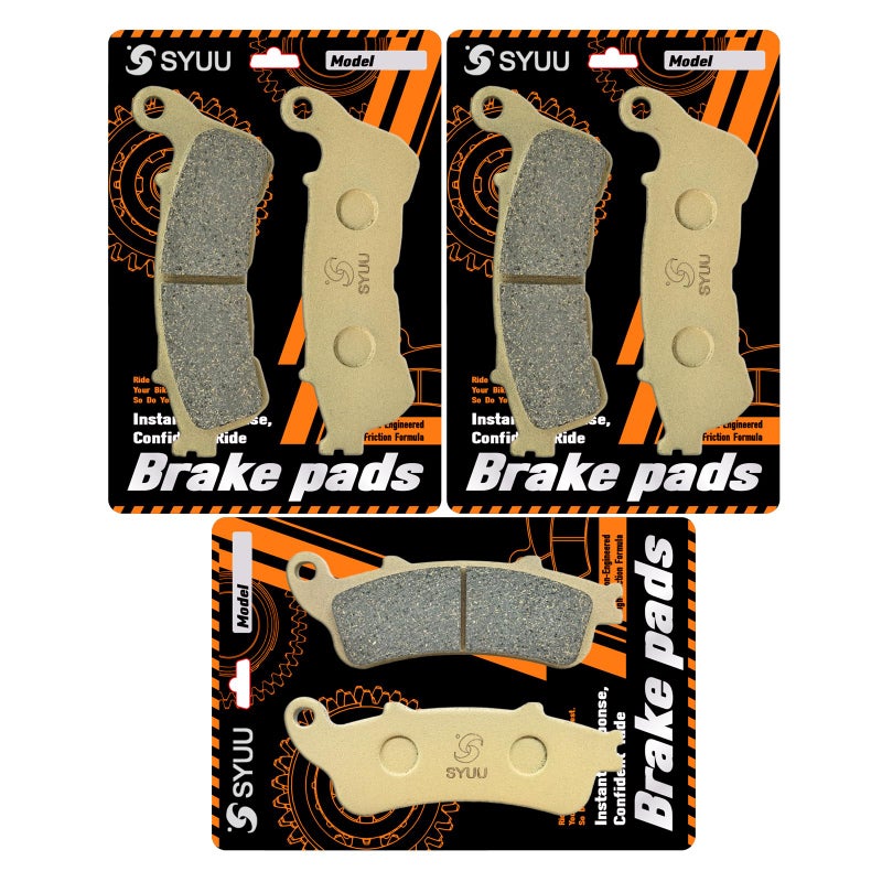 S SYUU HighPerformance Reliable Motorcycle Front Rear Brake Pads Compatible with Honda XL1000 XL 1000 Varadero 2007 2008 2009 2010 2011 2012 2007 2008  Low Noise Easy Installation FA388F FA261R